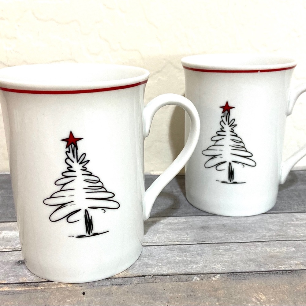 Christmas Tree Mugs Tea Cups